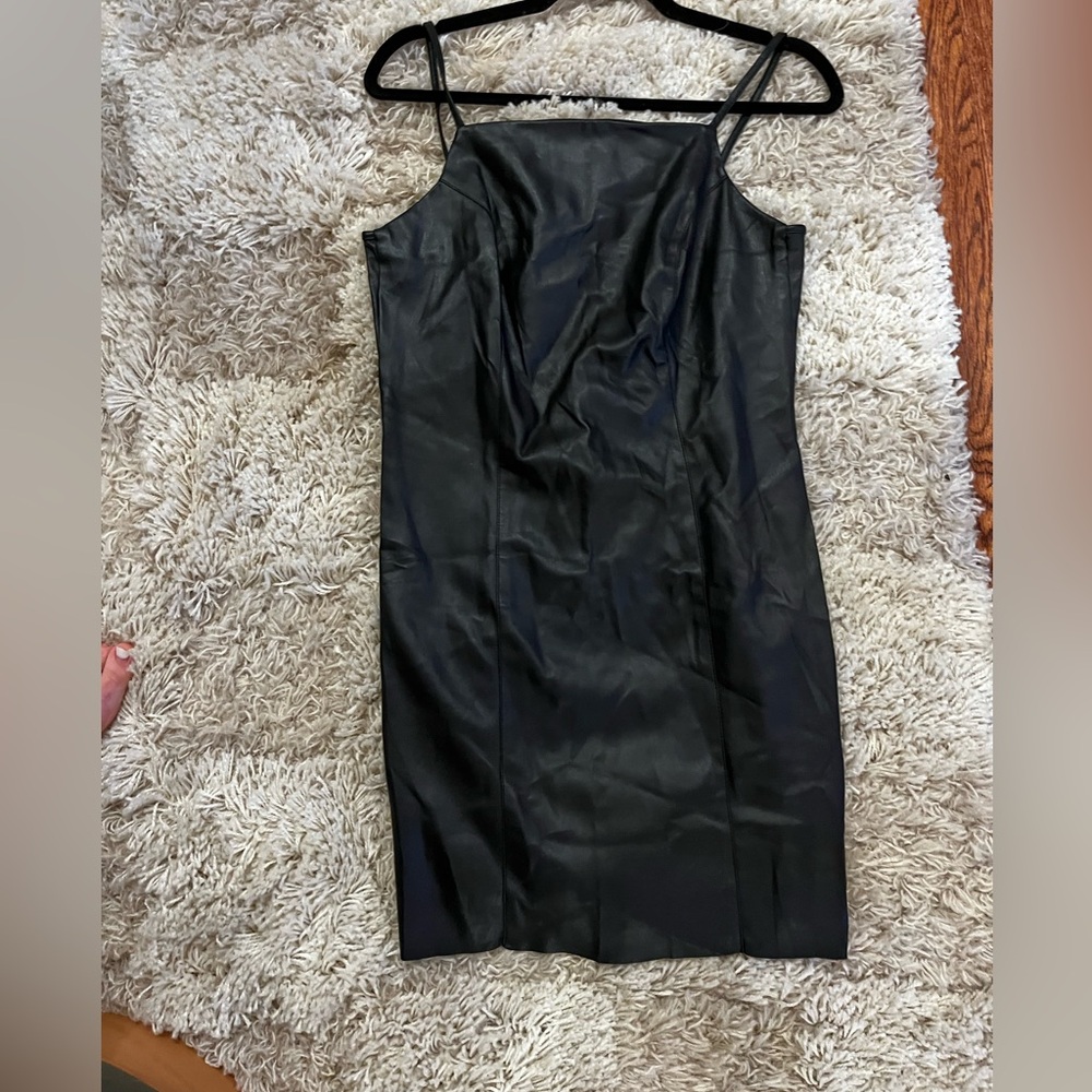 Topshop Faux Leather Dress